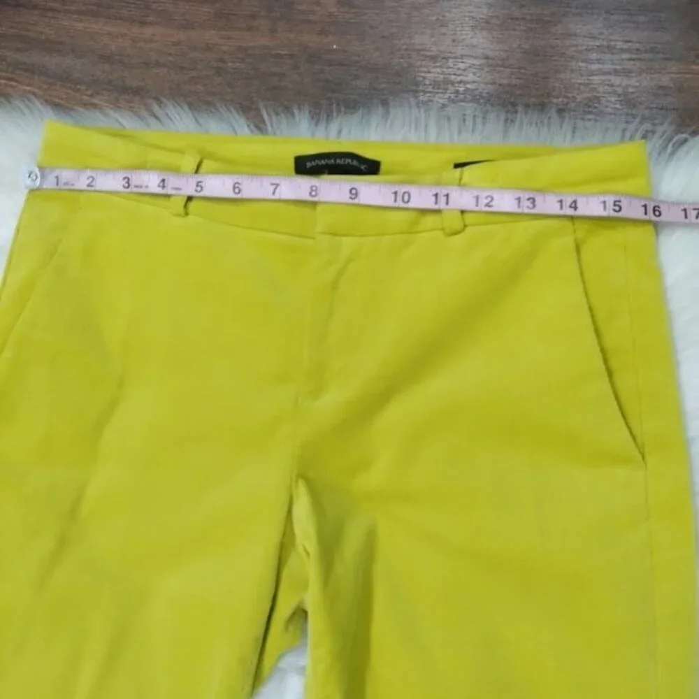 Banana Republic Avery Corduroy low Rise  Ankle Pants 4 Yellow Women's - Picture 8 of 11